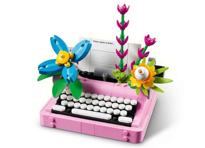 Typewriter with Flowers