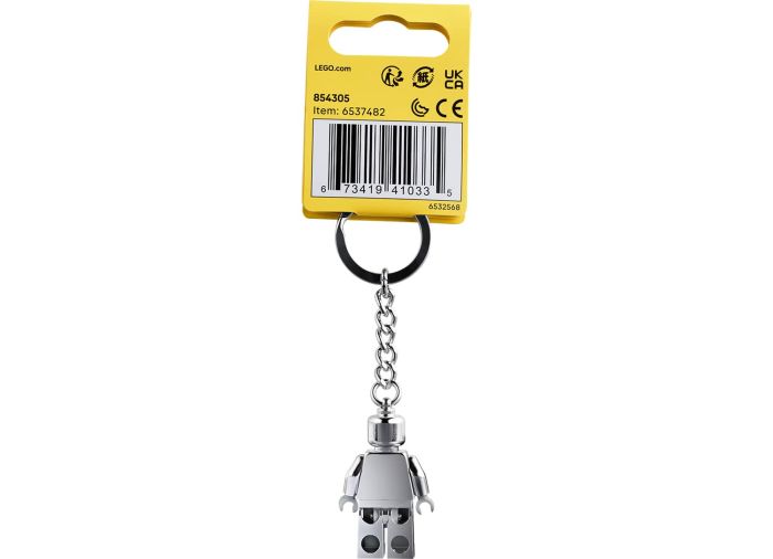 Silver minifigure key chain