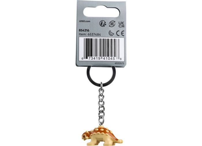 Baby ankylosaurus key chain