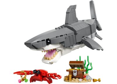 Fierce Shark with a Treasure Chest