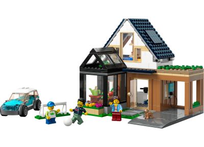 Family House and Electric Car